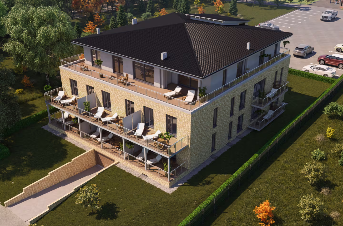 3D-Visualisierung Architektur - Appartementhaus