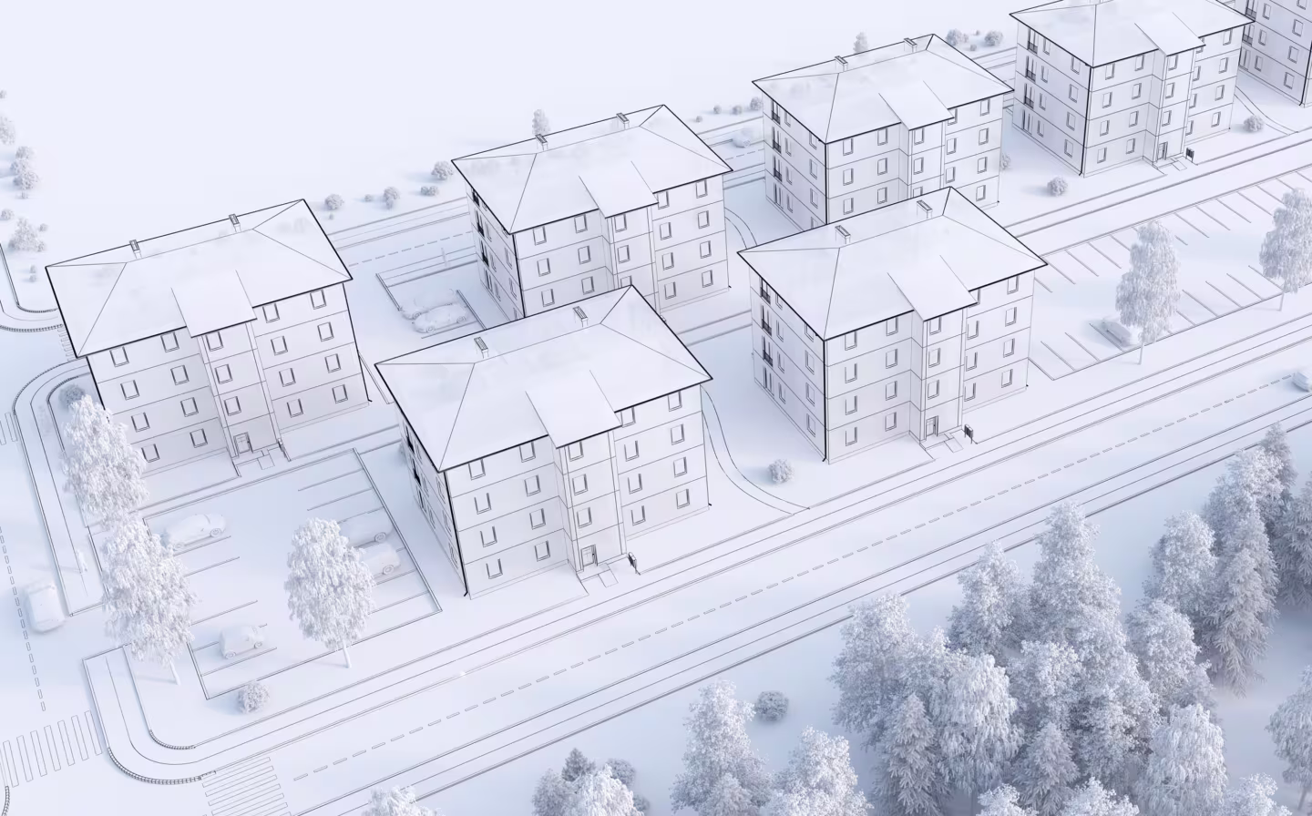 3D-Renderings im Sketchlook - Architektur