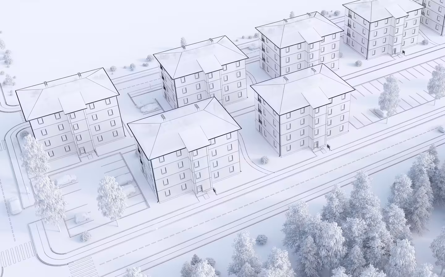 3D-Renderings im Sketchlook - Architektur