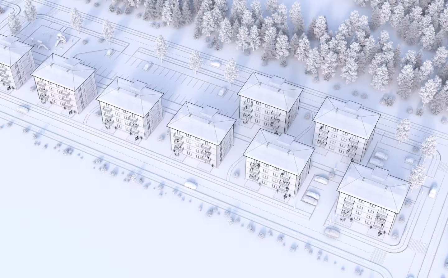 3D-Renderings im Sketchlook - Architektur