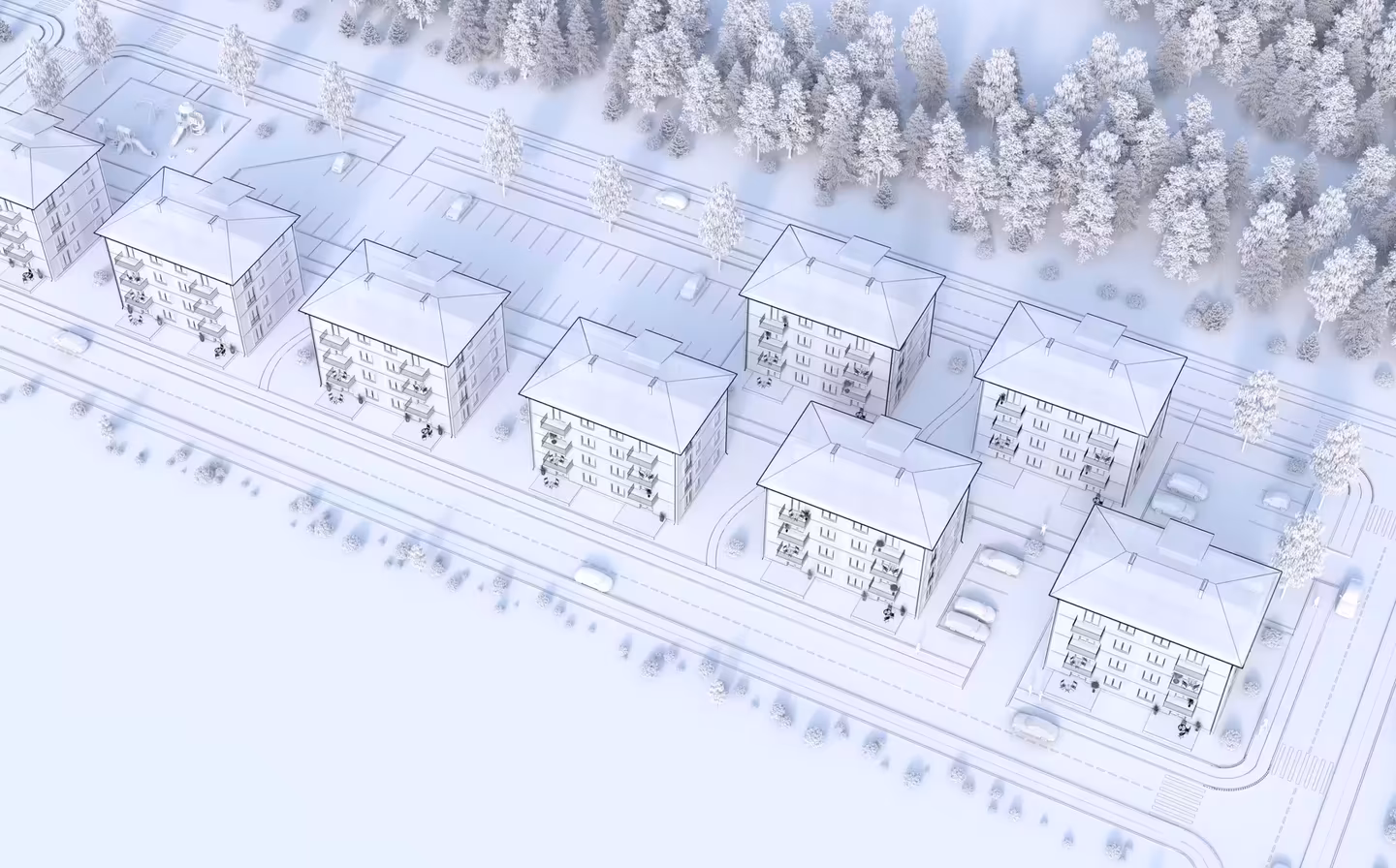 3D-Renderings im Sketchlook - Architektur