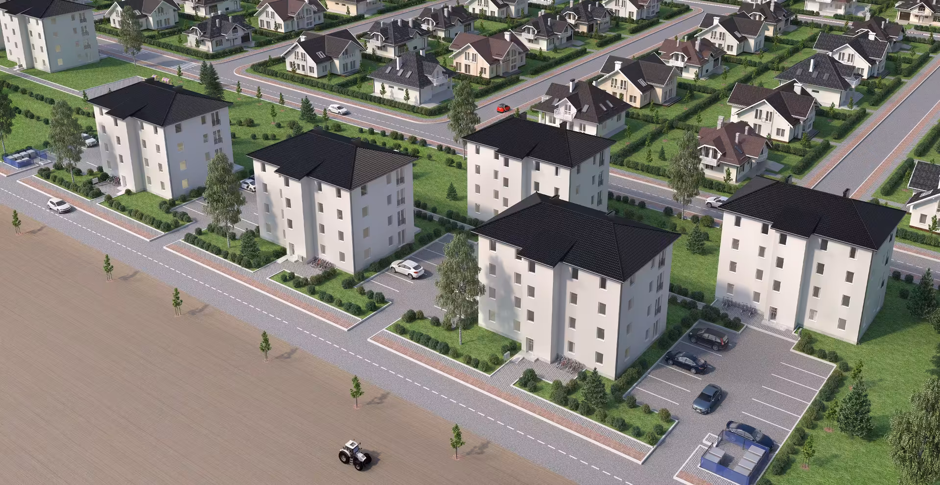 3D-Visualiserung Städtebau - Architektur-Rendering