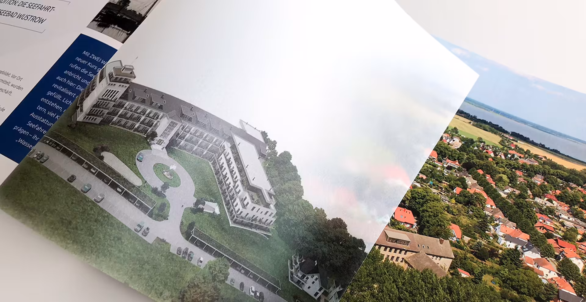 Immobilien-Exposé mit Transparenzseite für Vorher-Nachher-Ansicht