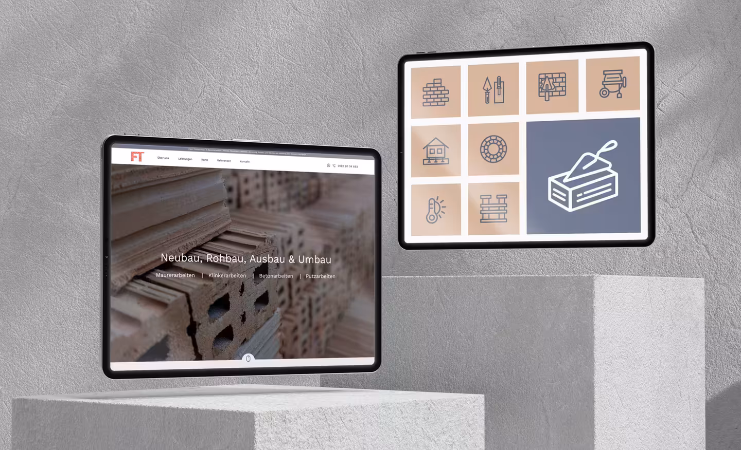 Icons für Maurer, Klinkerer