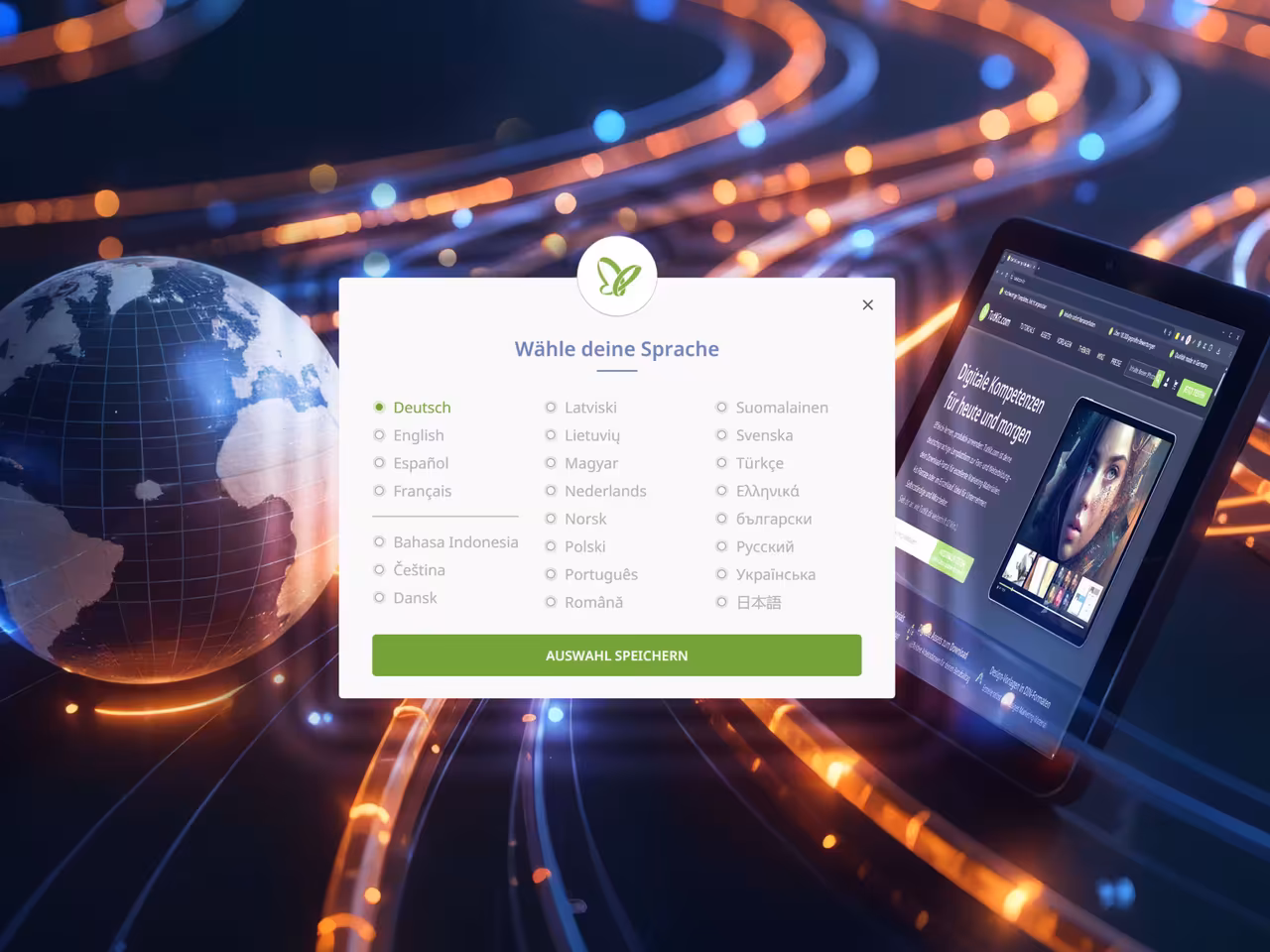 TutKit Sprachauswahl Interface - 28 Sprachen und 25-fache Traffic-Steigerung durch internationale SEO