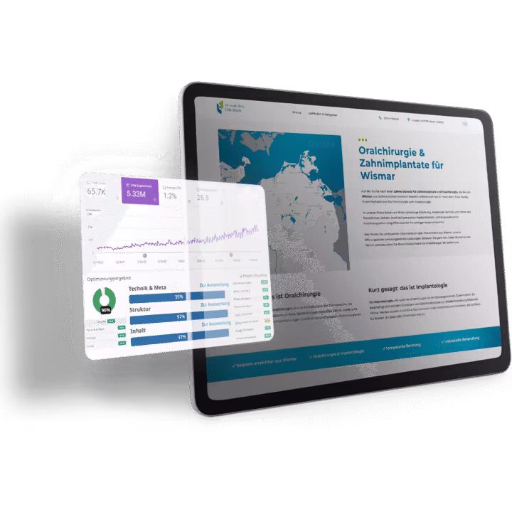 Landingpage erstellen lassen Leistungsübersicht: Von Markt- und Konkurrenzanalyse über UX/UI-Design, Medienproduktion, Vertrauensblöcke, Conversion-Optimierung bis zur Integration von Werbekampagnen und umfassendem Reporting
