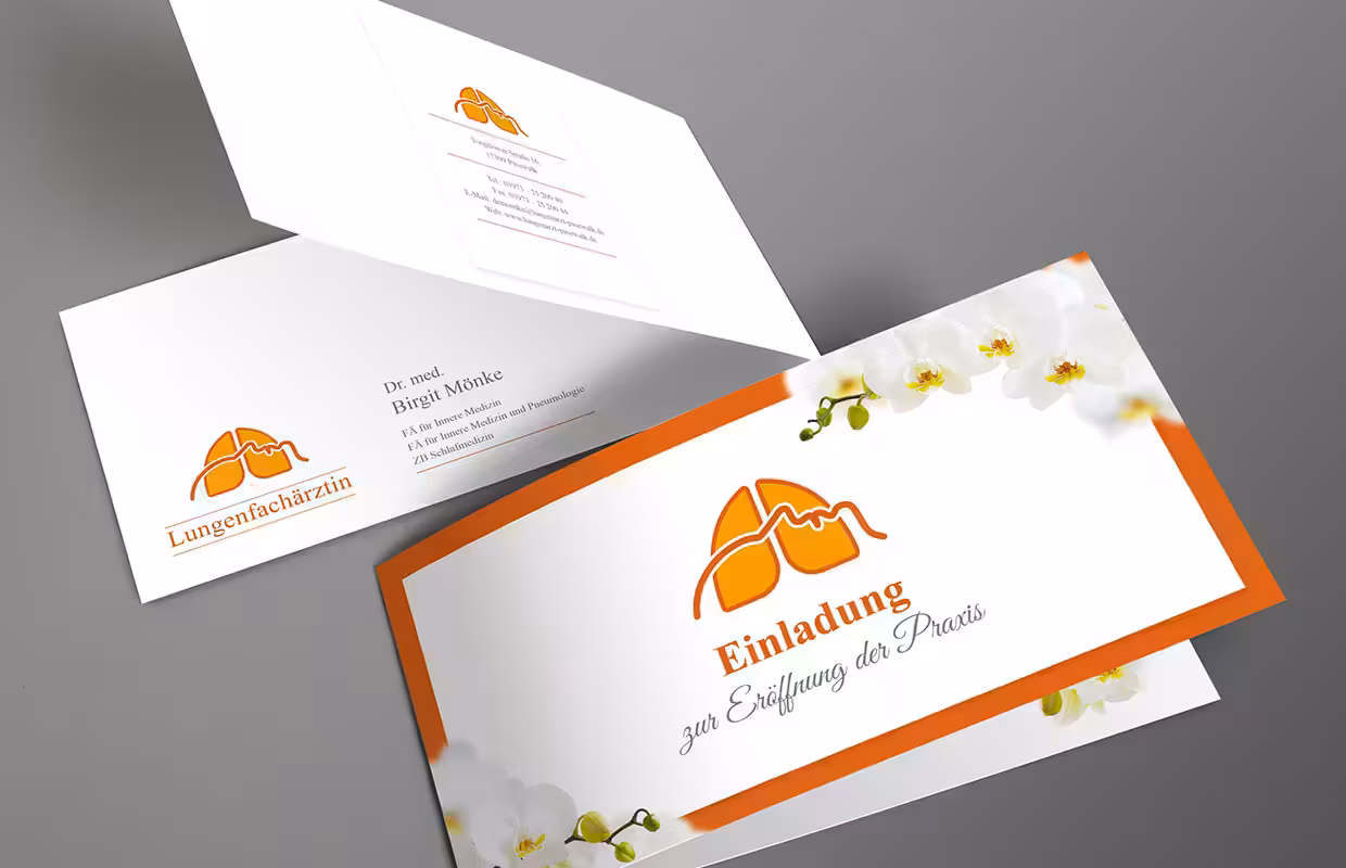 Invitation card for practice opening