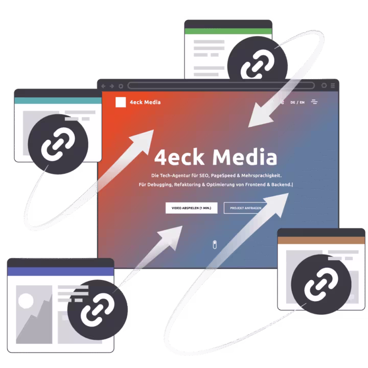 SEO Offpage Optimierung Konzept - Backlinks und externe Signale für bessere Website-Autorität