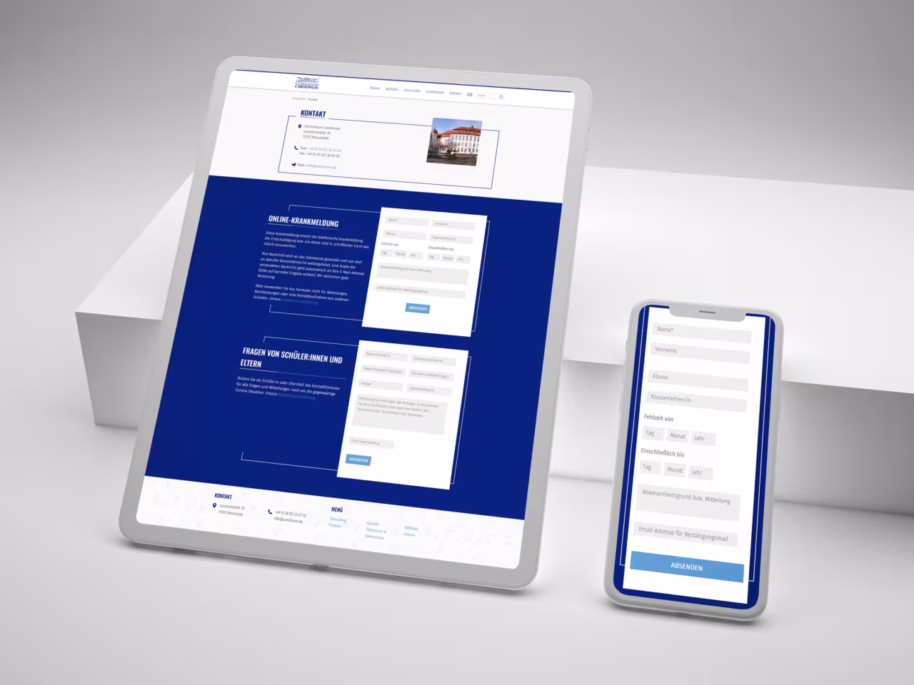 Online-Krankmeldung am Beispiel des Gymnasiums Carolinum