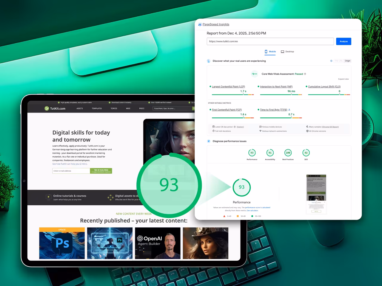 Mehrsprachiges Portal mit hohem PageSpeed