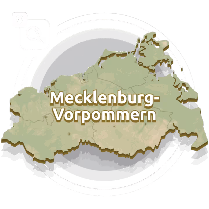 SEO Agentur Mecklenburg-Vorpommern - Karte der Region mit Standorten für lokale Suchmaschinenoptimierung