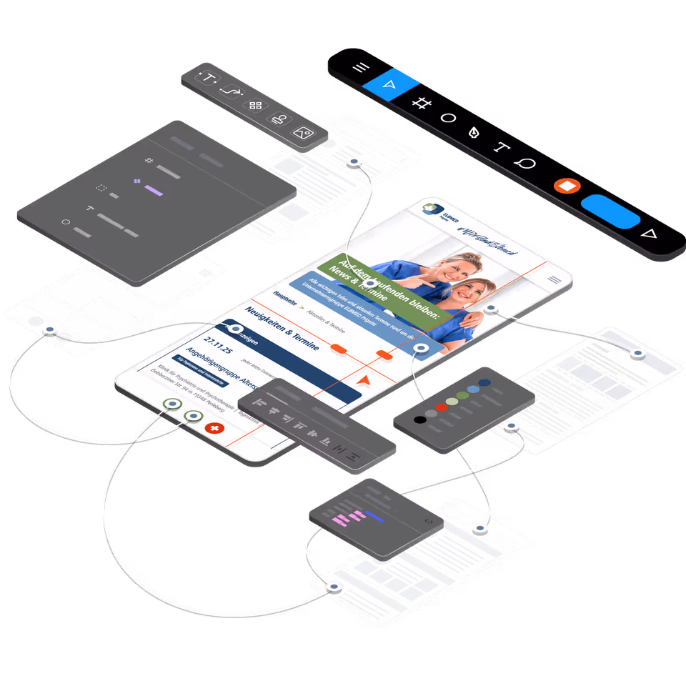 UI UX Design Agentur – professionelle Benutzeroberflächen-Entwicklung mit Wireframes, Design-Systemen und responsivem Interface-Design