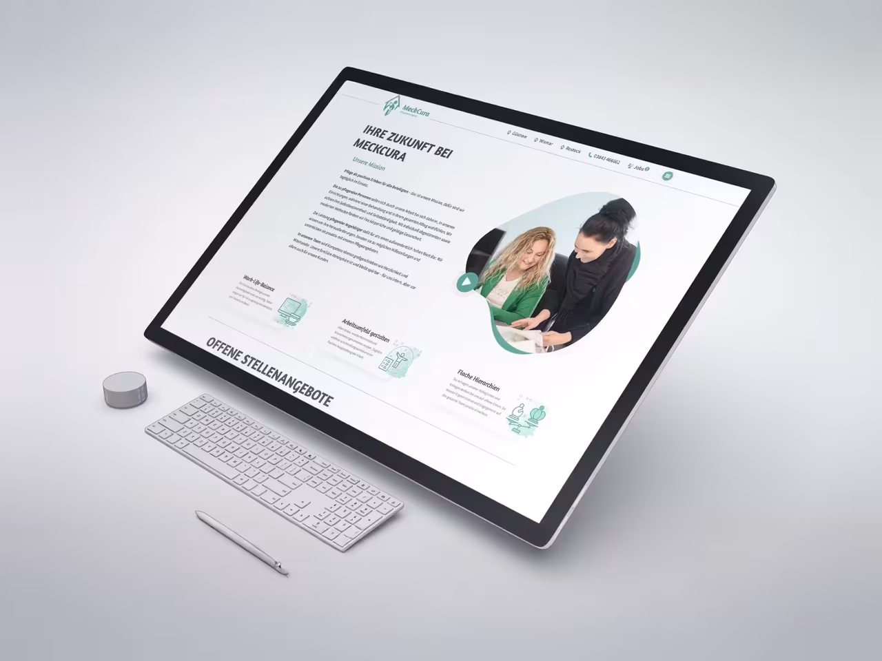 UI UX Design Beispiel für Karriere-Website - moderne Benutzeroberfläche mit optimaler User Experience