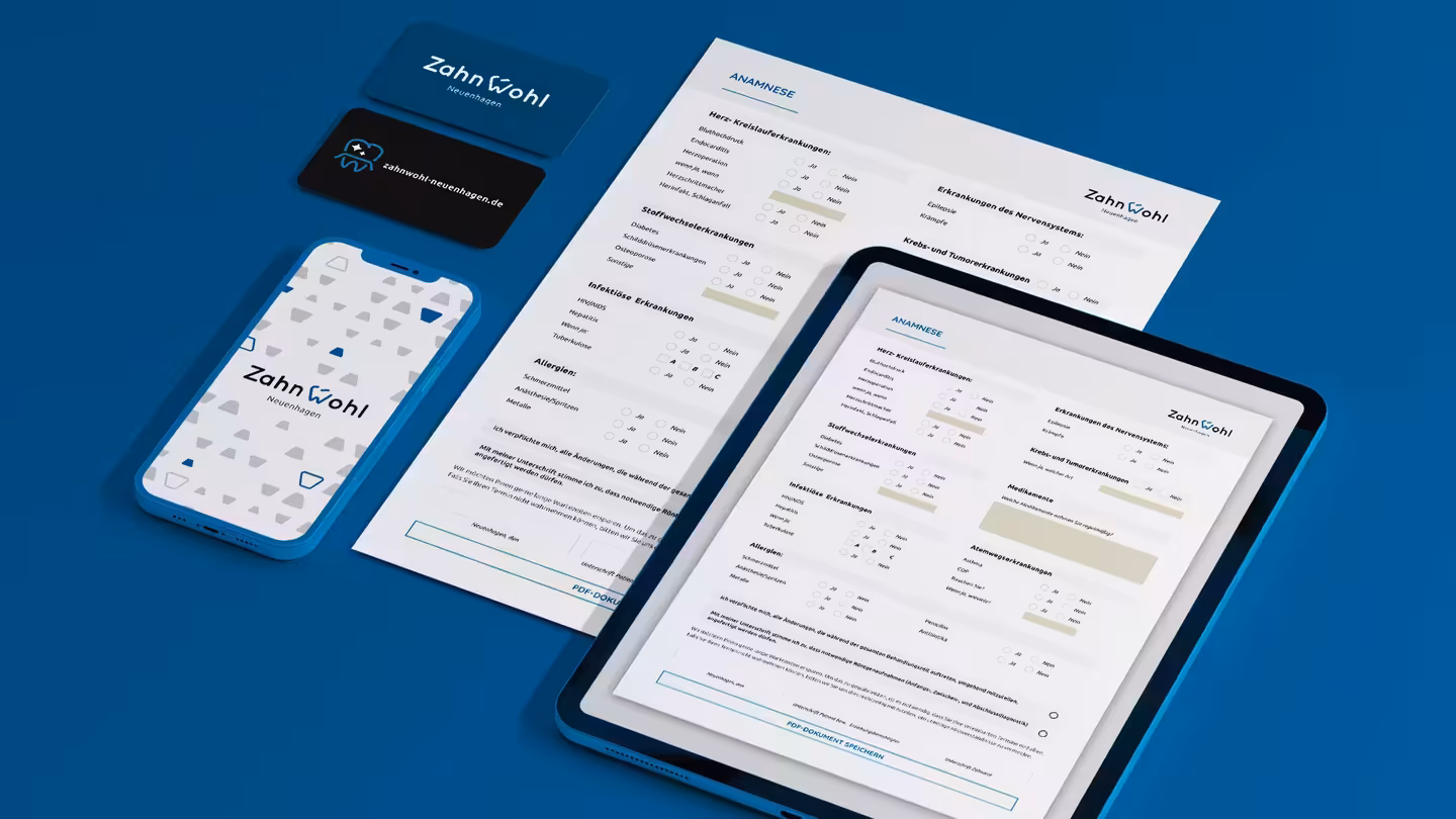 Anamnesebogen für Zahnarztpraxis