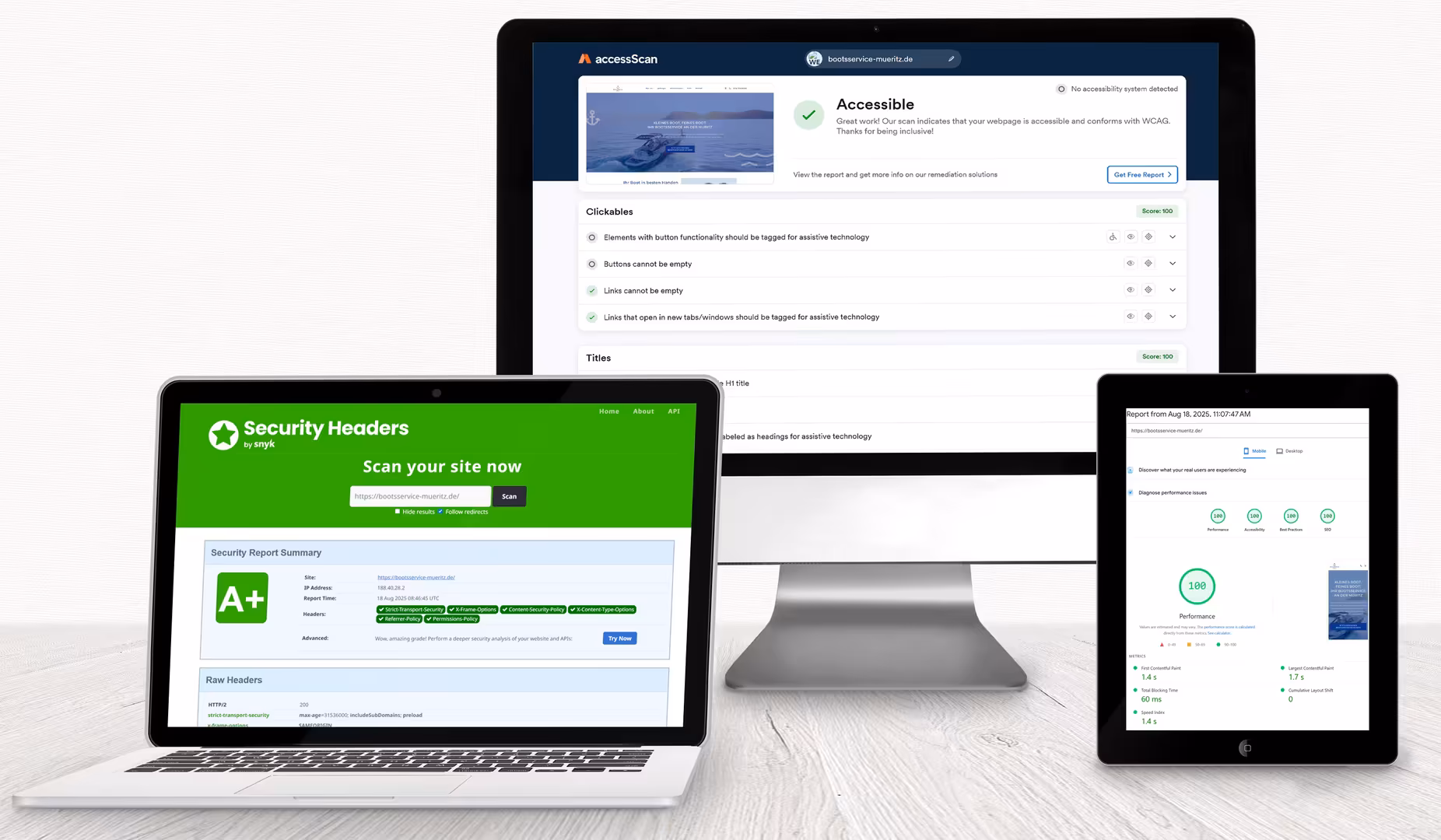 Tool results for boot service one-pager