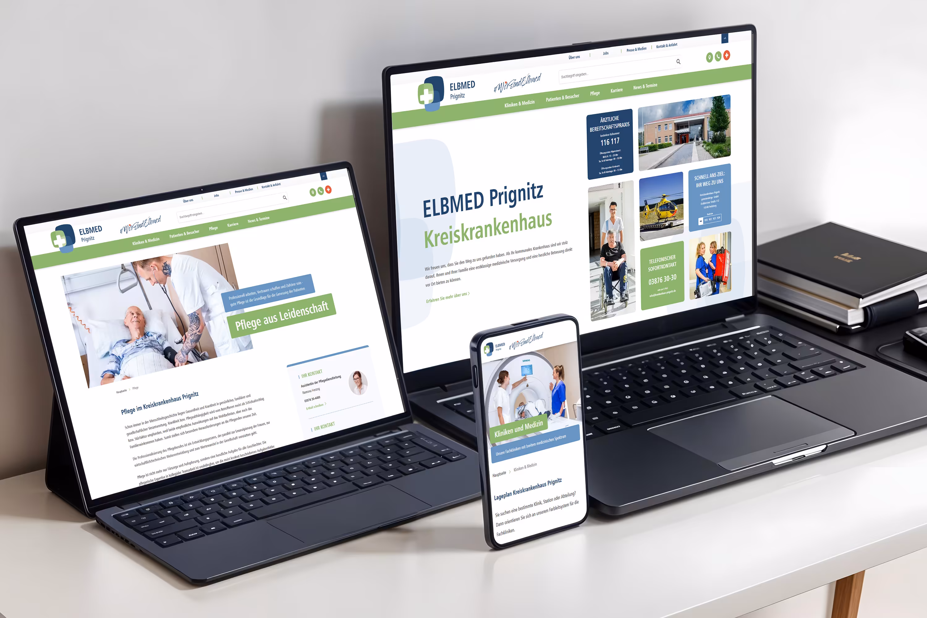 Modern hospital website