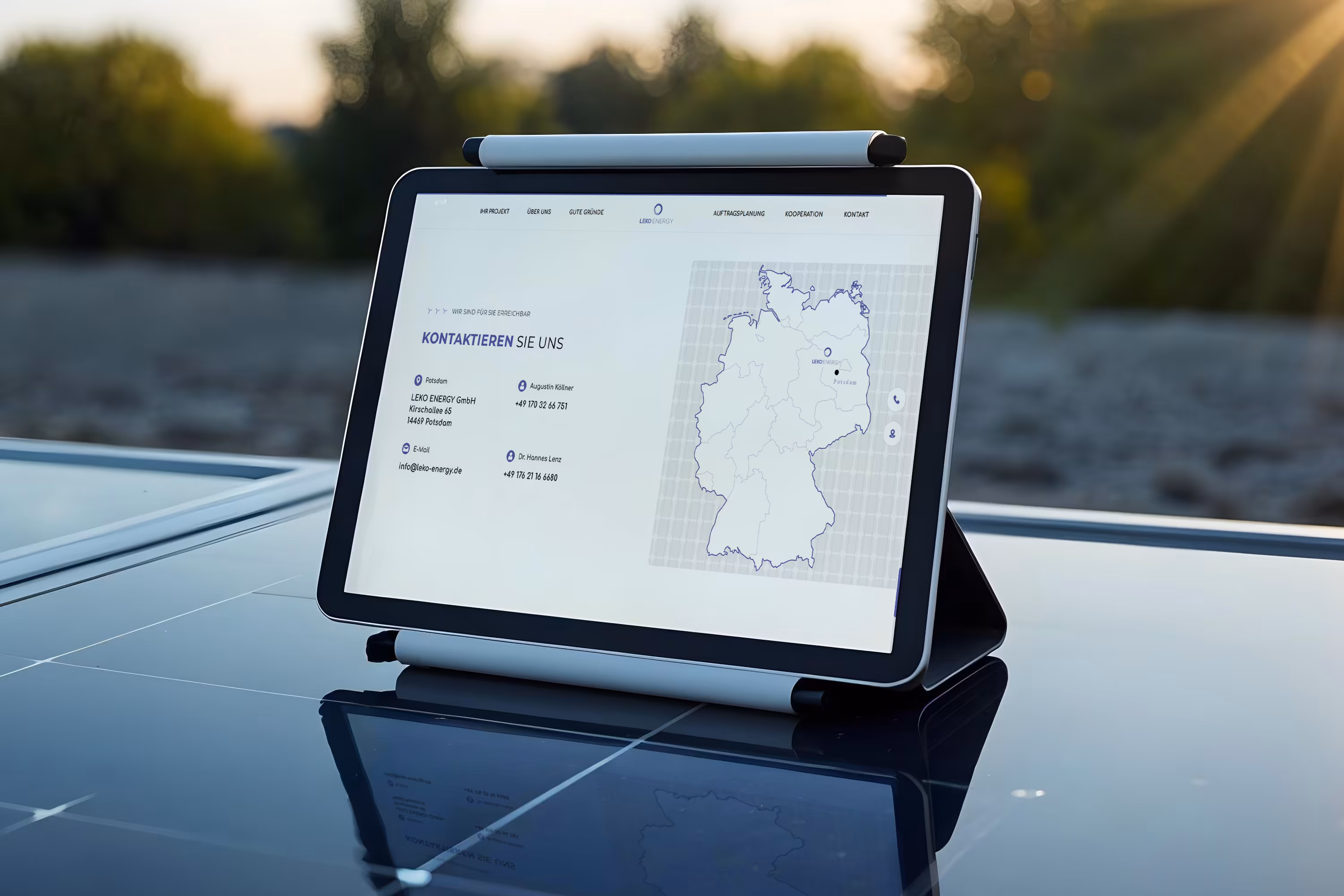 Renewable Energy Website with Map Design