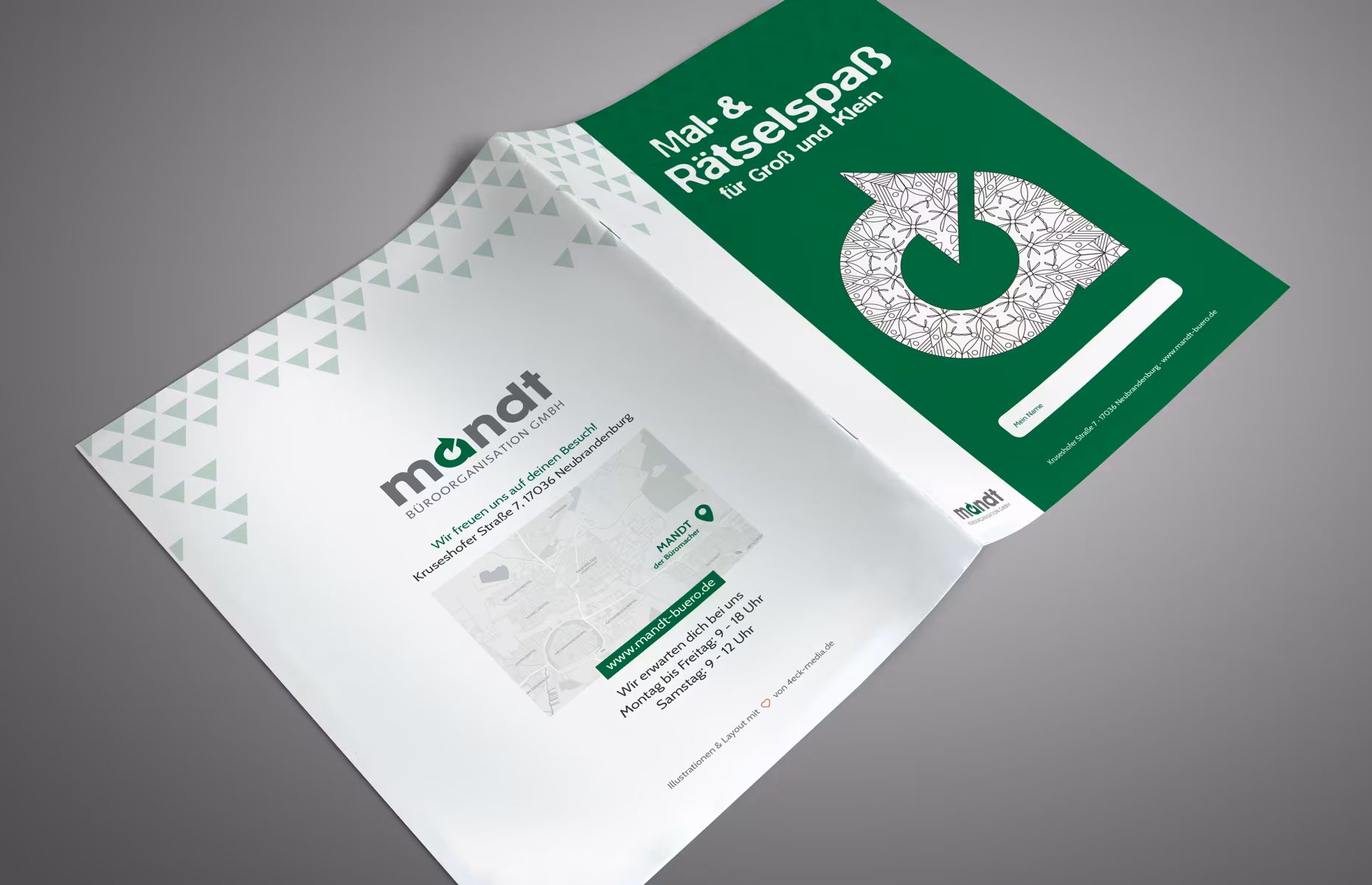 Mandt coloring book and puzzle book