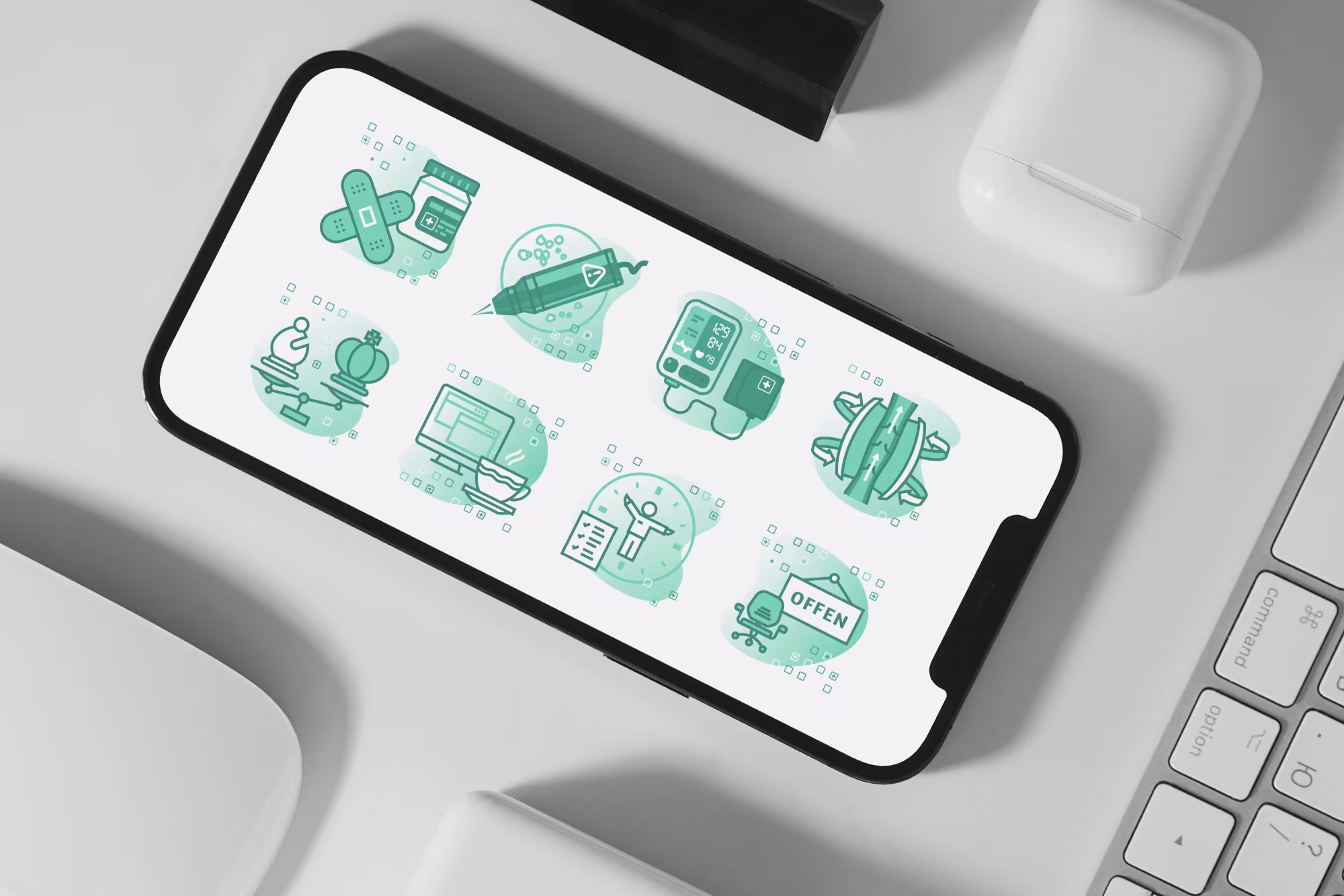 Icons for Care Service MeckCura