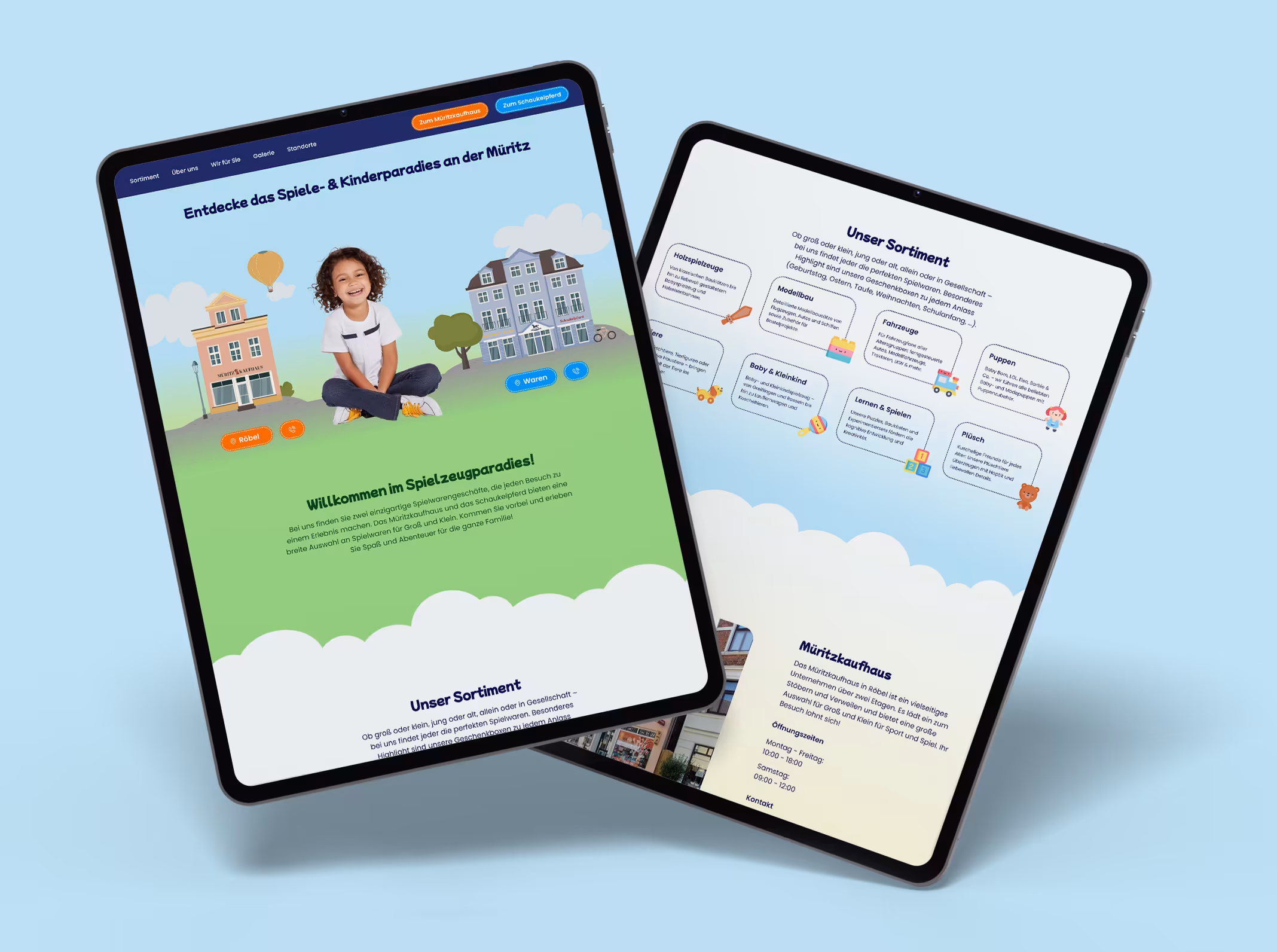 Mockup of the Games Paradise One-Pager