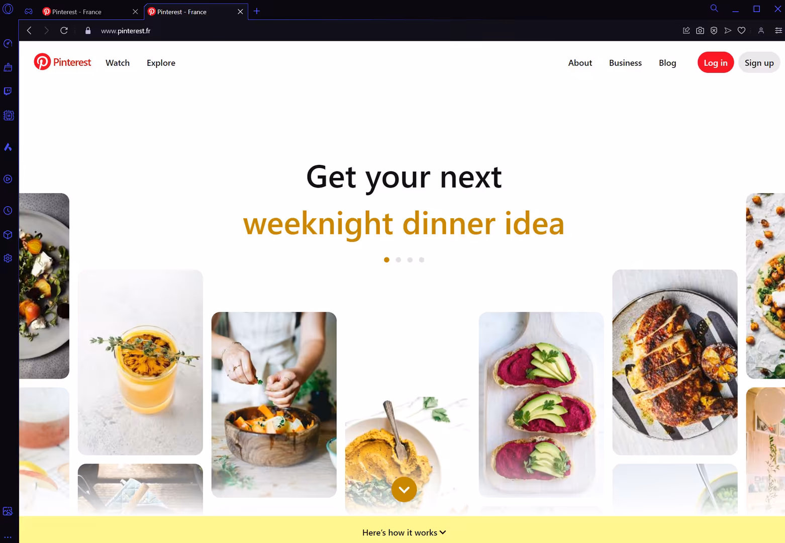Screenshot von pinterest.fr