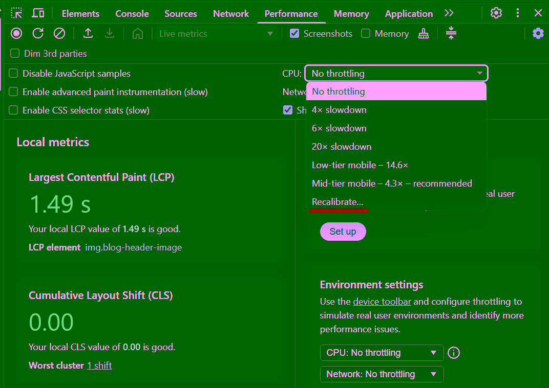 Recalibrate mobile devices
