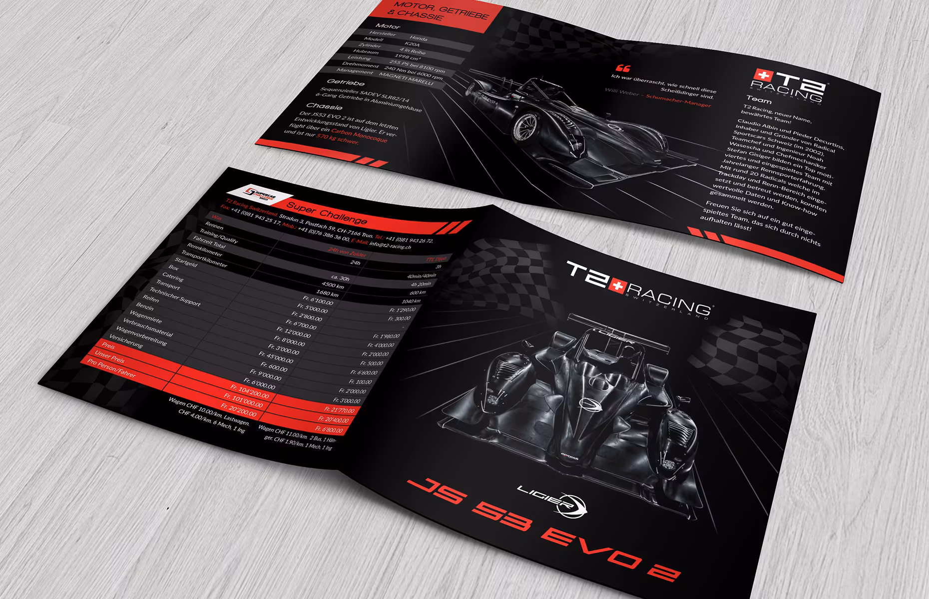 Print design for motorsport