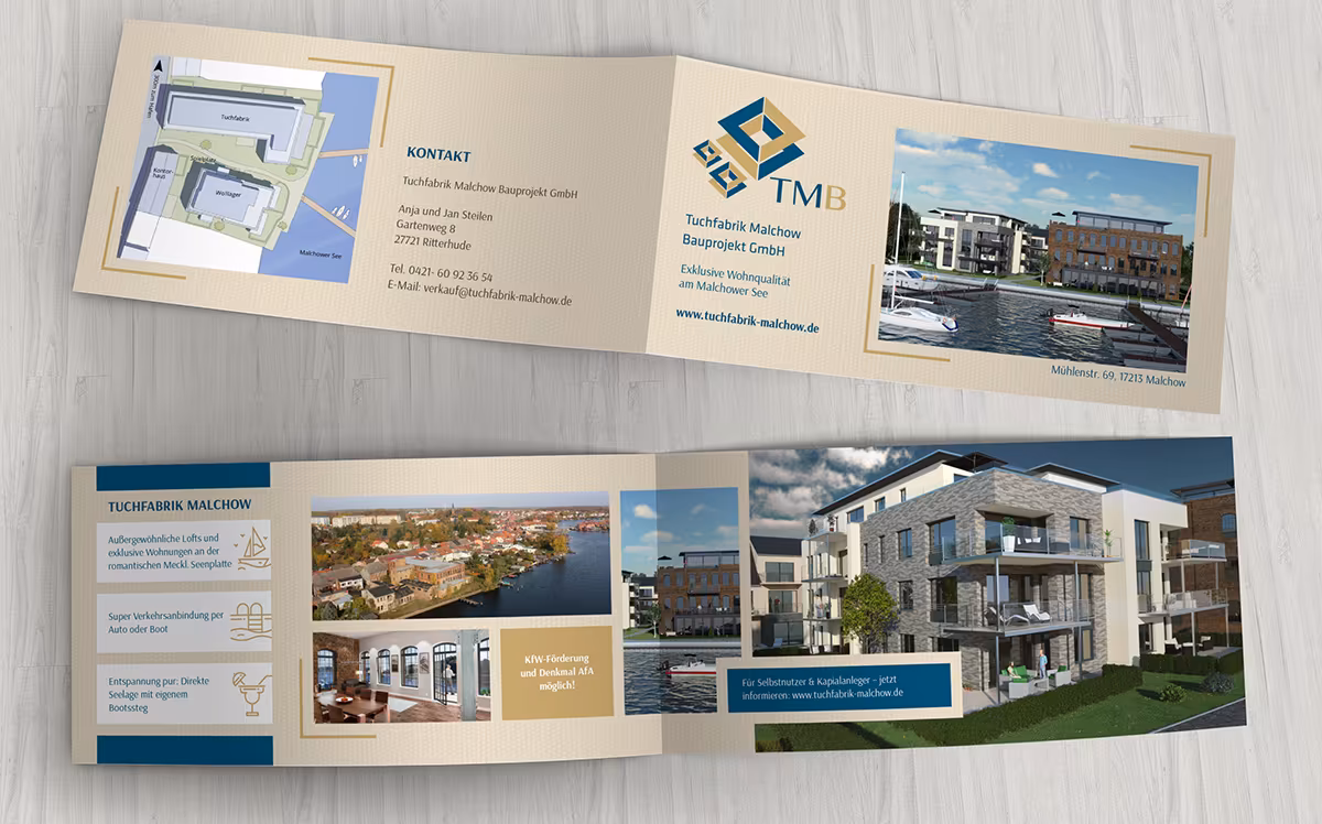 Flyer for Malchow Textile Factory