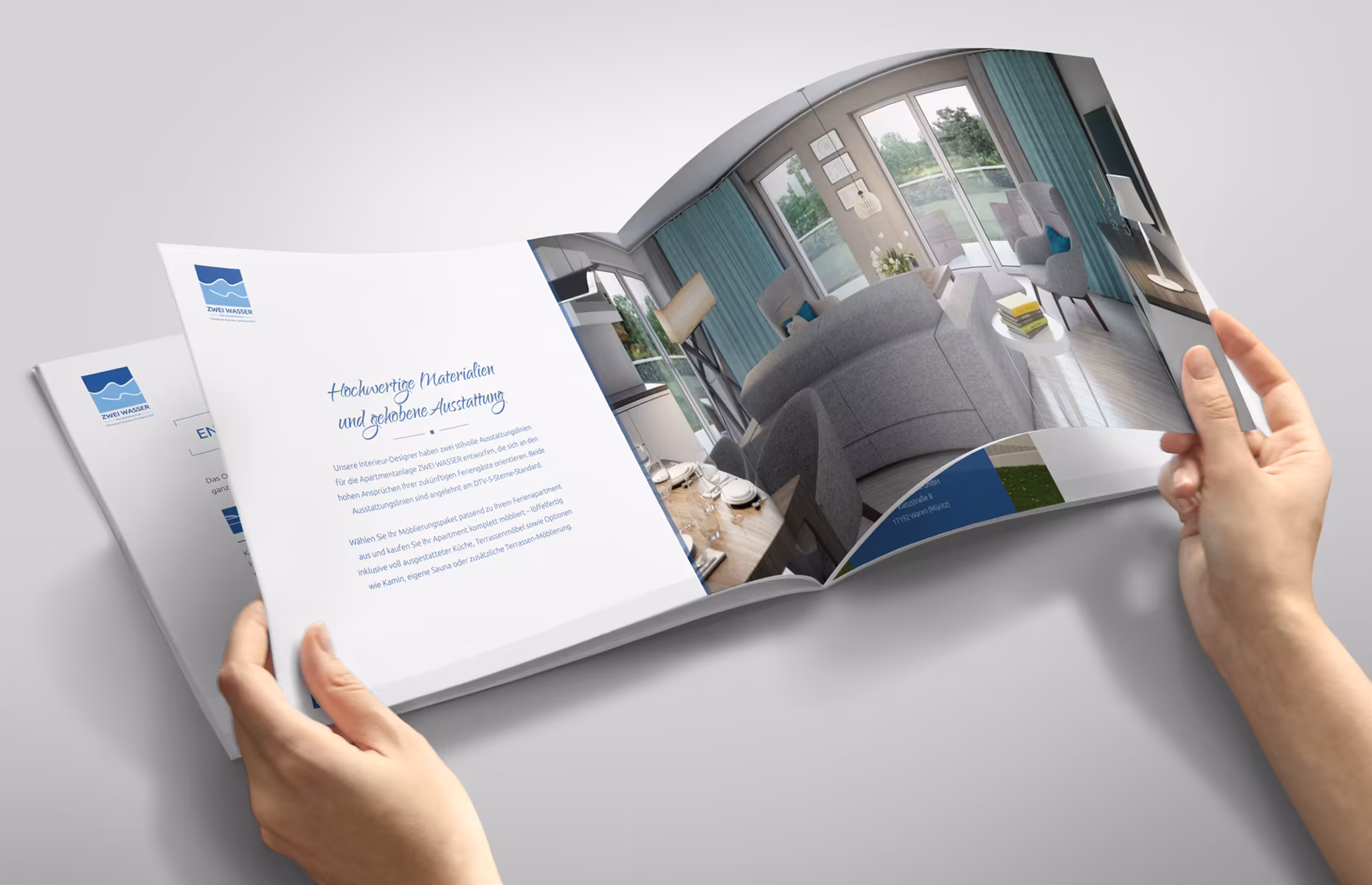 Real Estate Marketing: Brochure/Exposé for Zwei Wasser