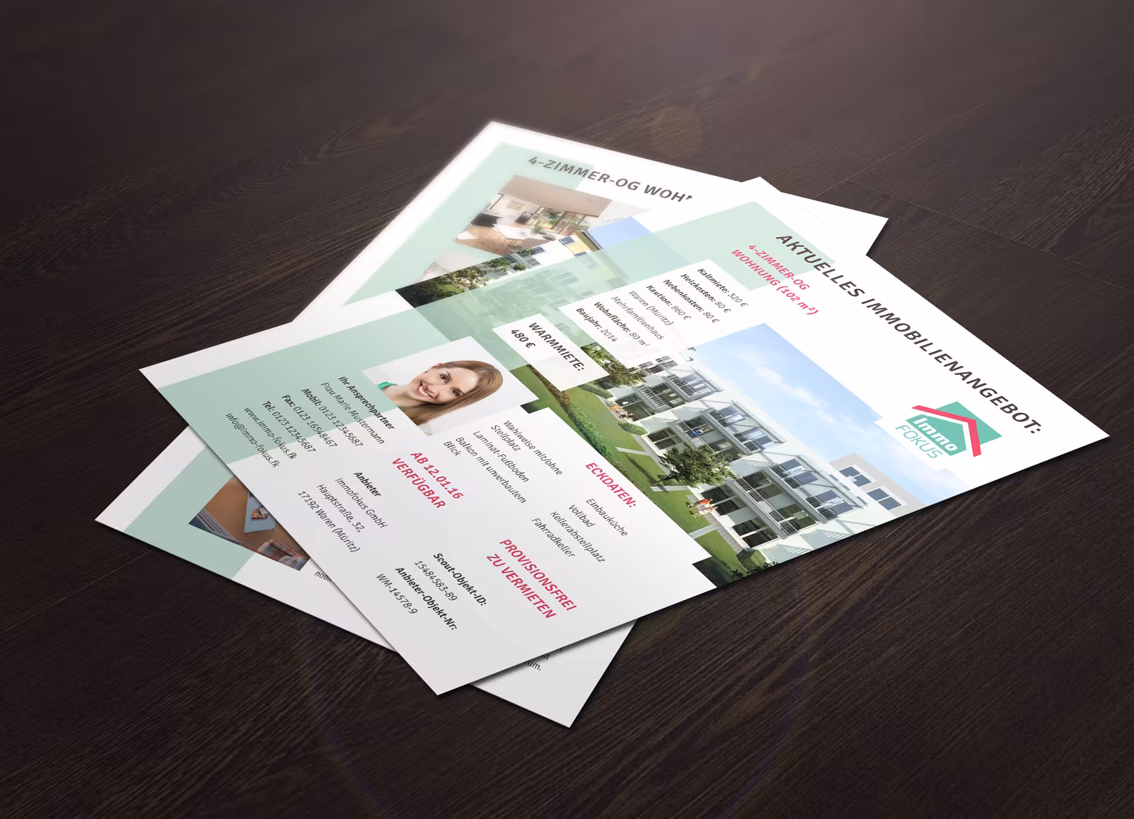 Exposé templates for real estate, apartments & houses