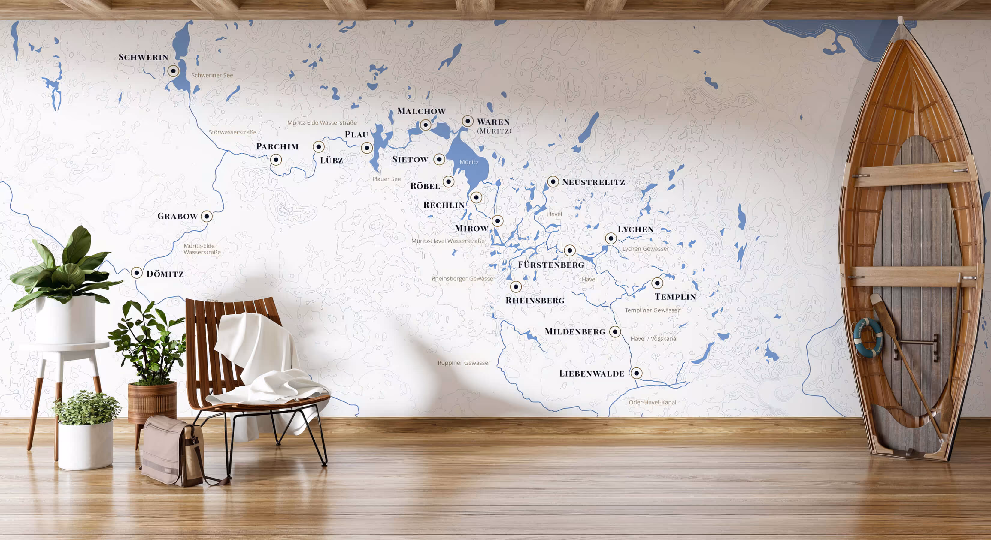 Map design for Yacht Charter Müritz