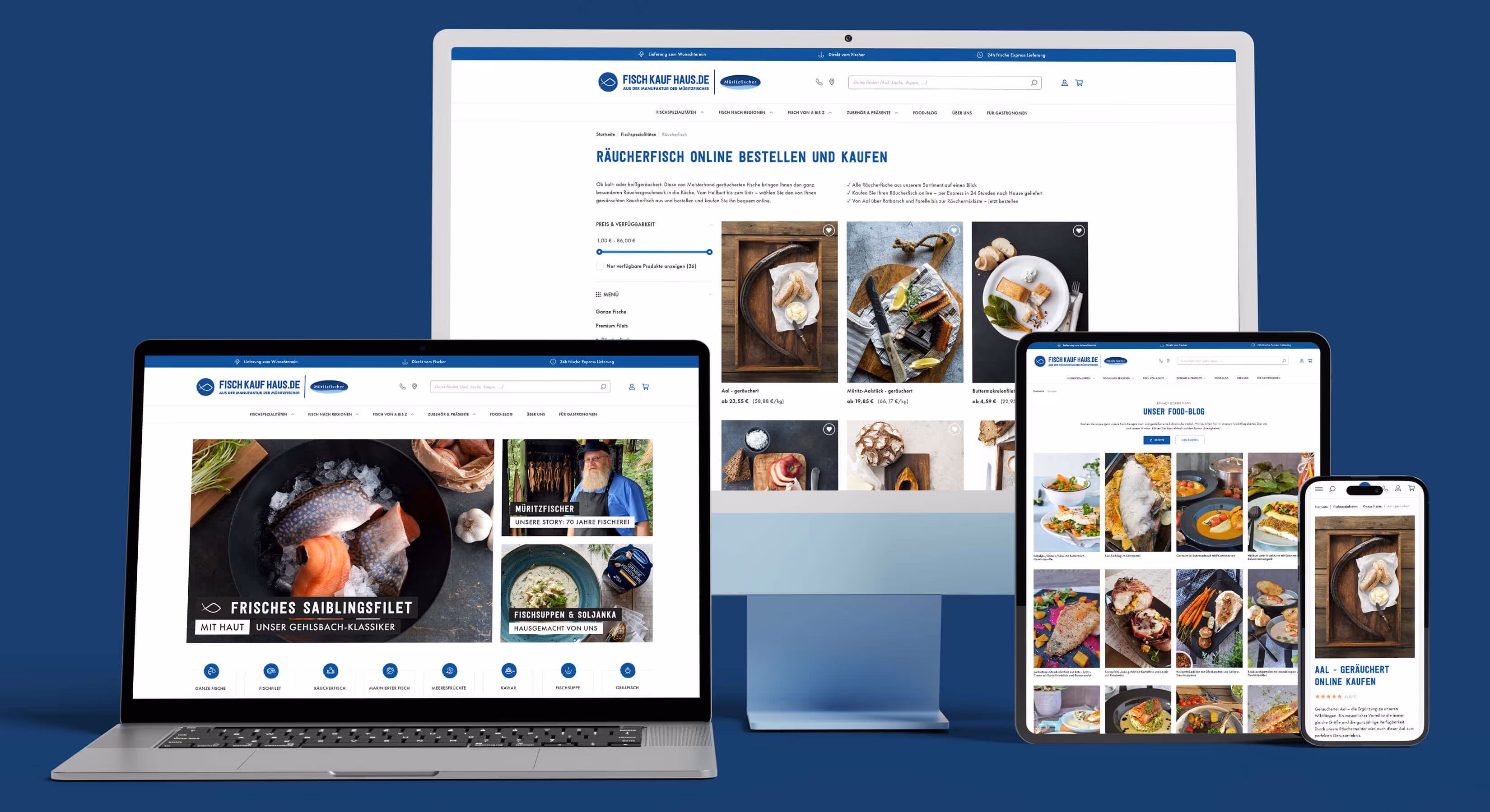 E-Commerce: Modern online shop for the Müritz fishermen