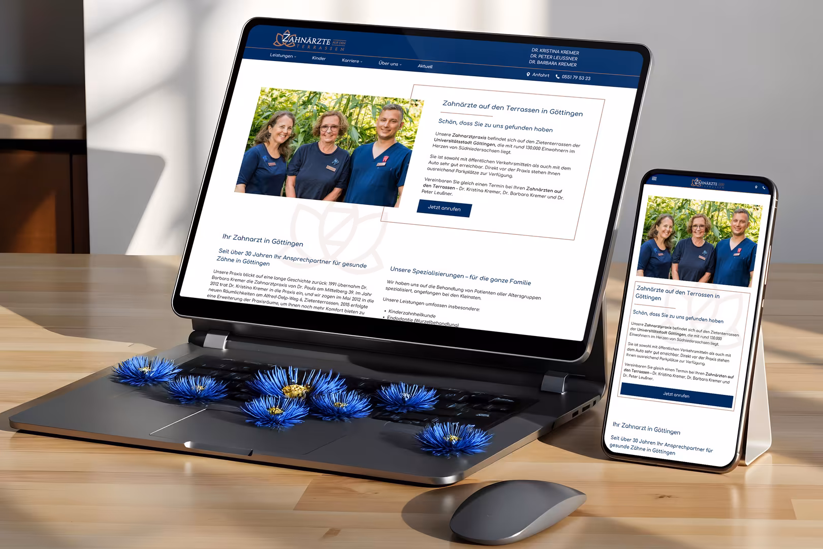 Moderner Relaunch für Zahnarzt-Website mit WordPress