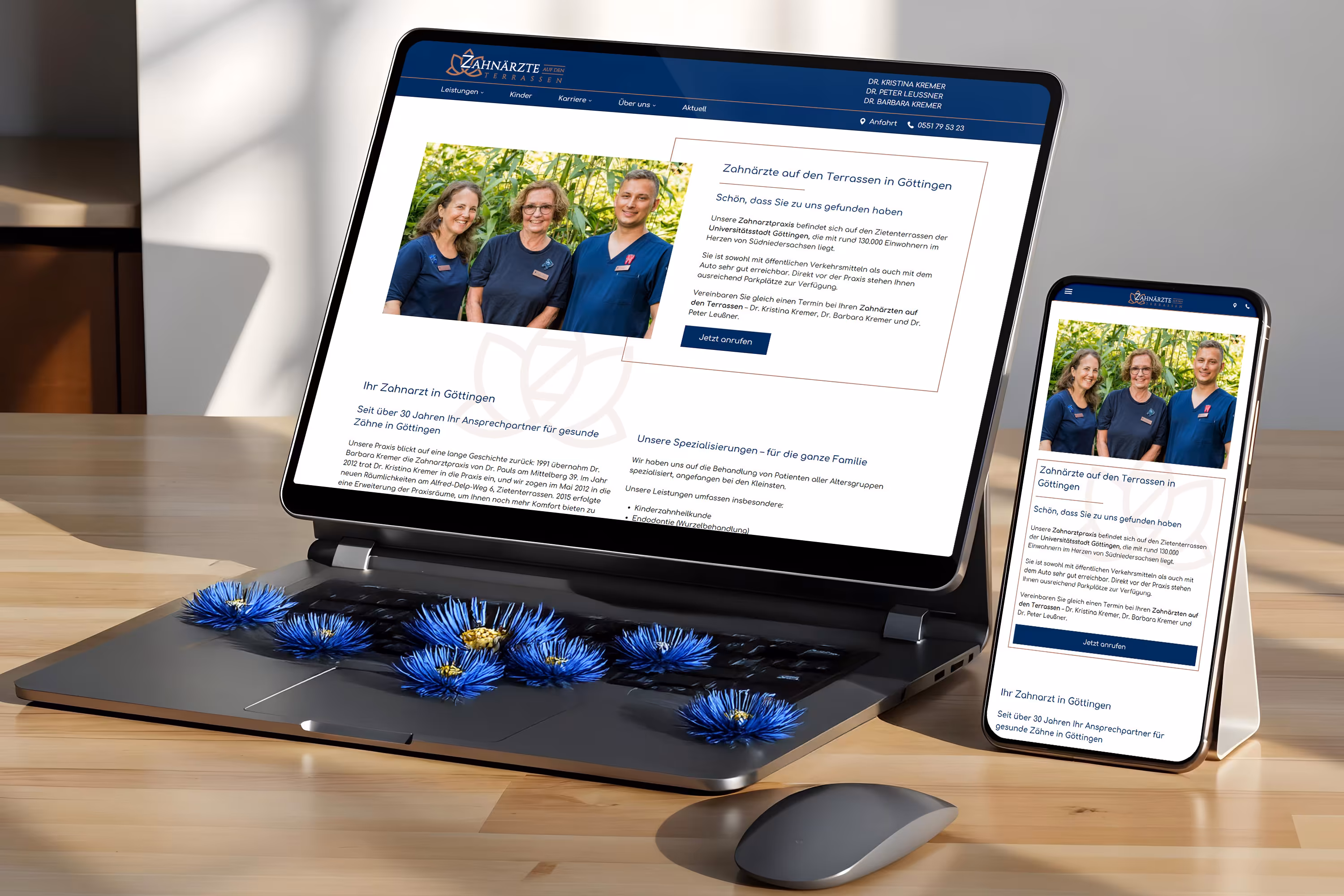 Moderner Relaunch für Zahnarzt-Website mit WordPress